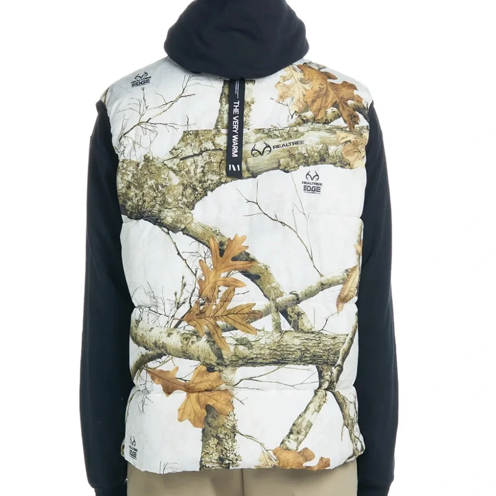 NEW THE VERY WARM REALTREE EDGE SNOW CAMO PUFFER VEST JACKET COAT SZ XXS